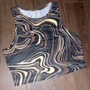 Shein | Y2K Inspired Swirl Cropped Top | Womens | BundleNSave